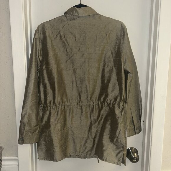 St. John Sport by Marie Green Long Sleeve Button Down Tie Waist Jacket Top Sz P - Picture 6 of 11